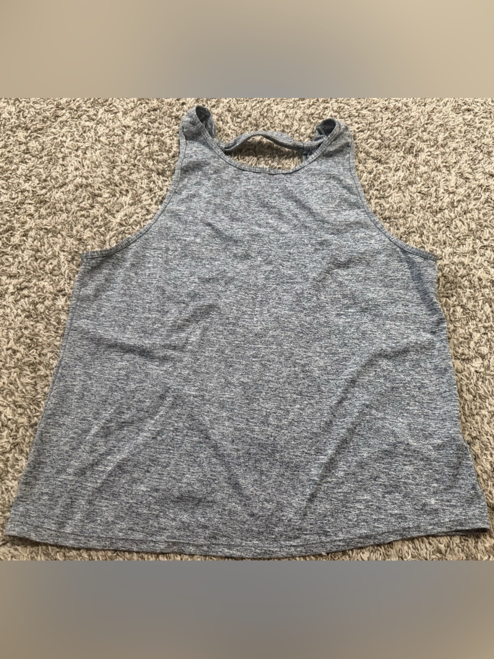 SHEIN Women's Heather Gray Knotted Strap Tank Top